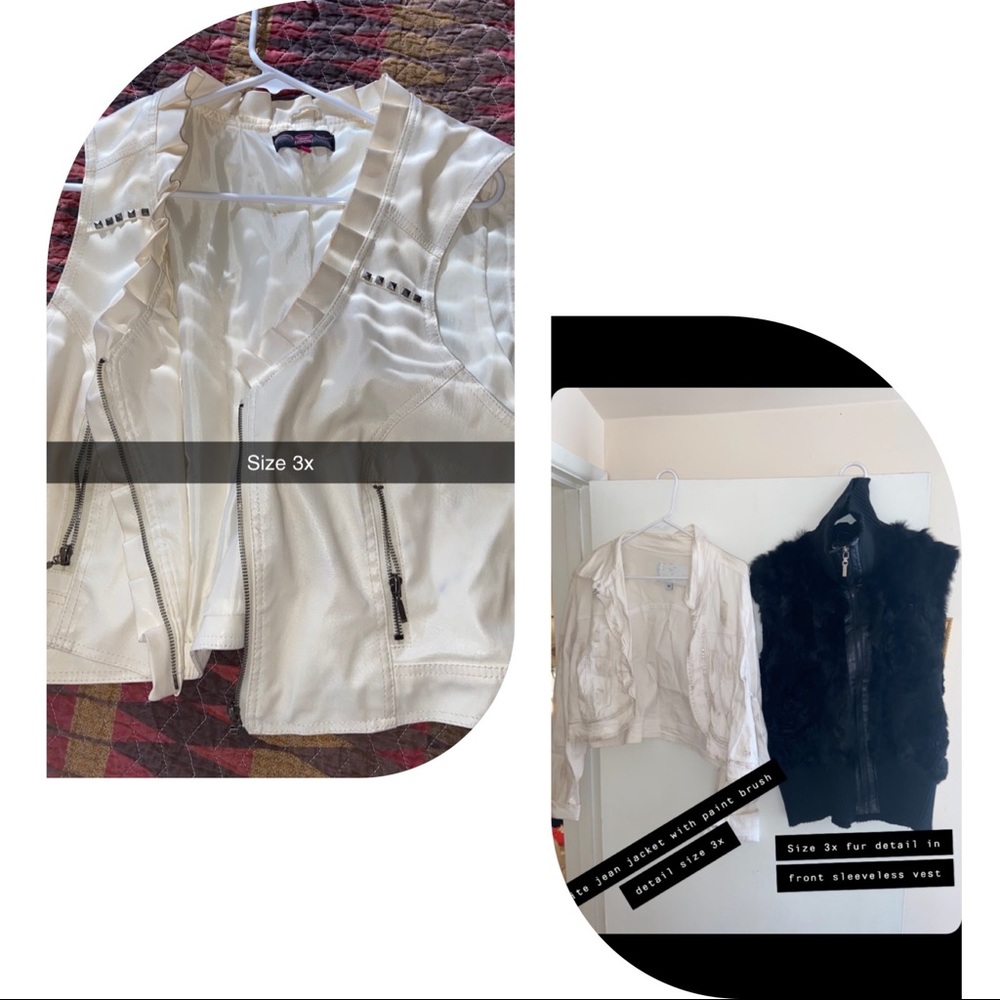 Plus size vests and jacket